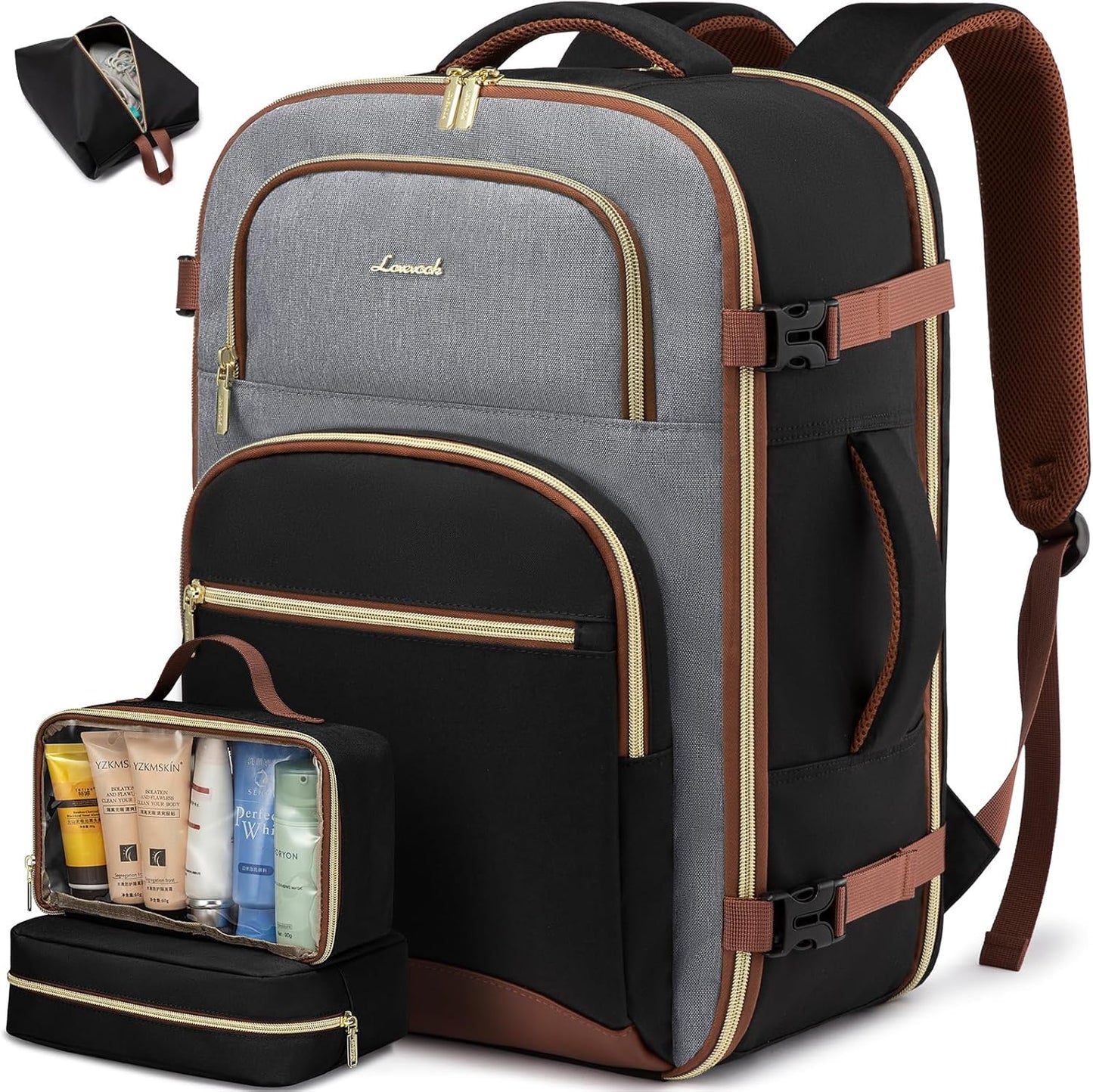 LOVEVOOK 50L Travel Backpack for Women and Men - Waterproof Carry-On