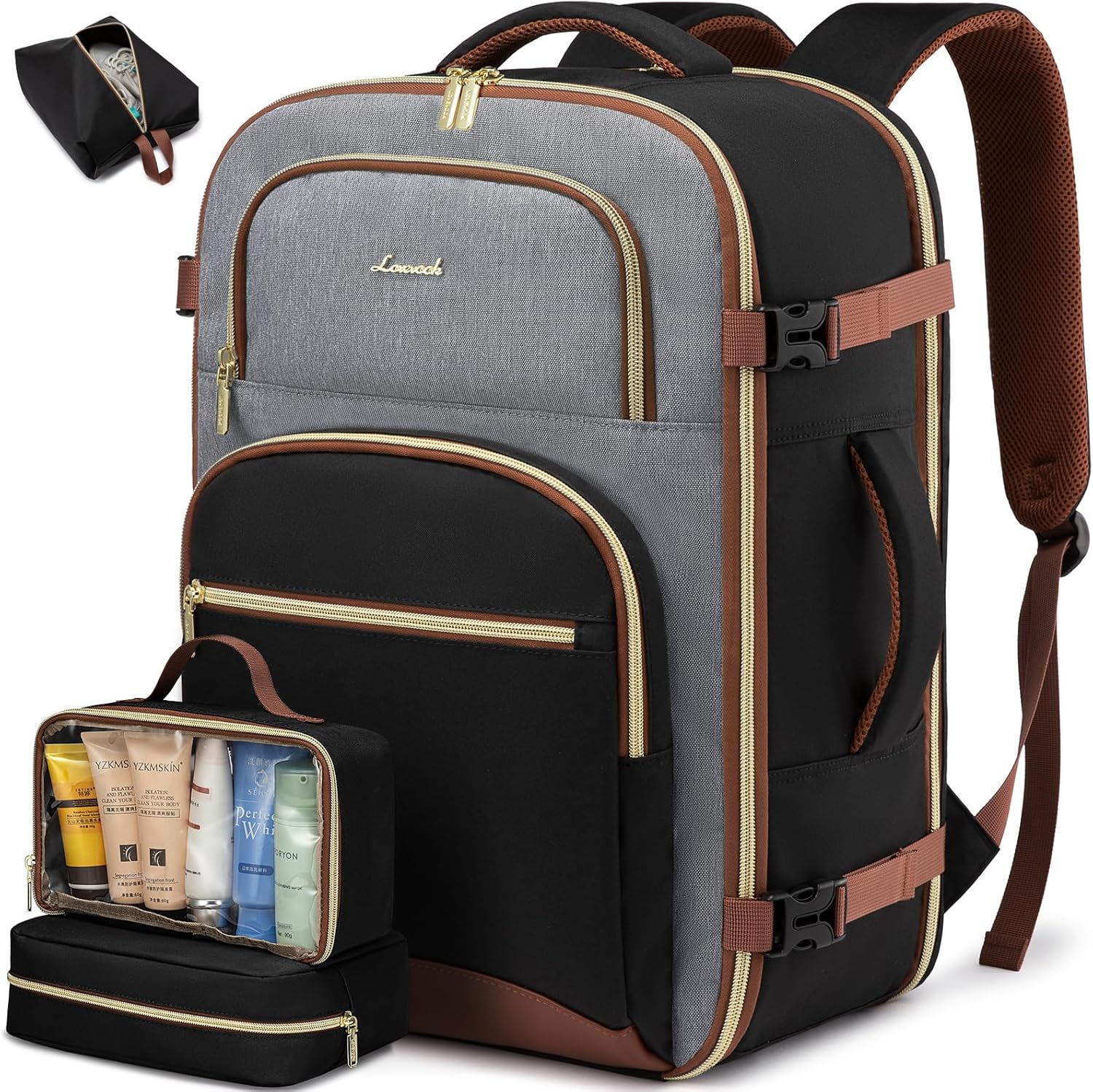 LOVEVOOK 50L Travel Backpack for Women and Men - Waterproof Carry-On