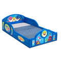 Baby Shark Plastic Sleep and Play Toddler Bed with Guardrails - Safe