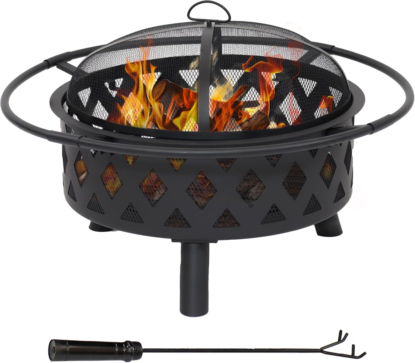 Sunnydaze Crossweave Outdoor Fire Pit - Perfect for Gatherings