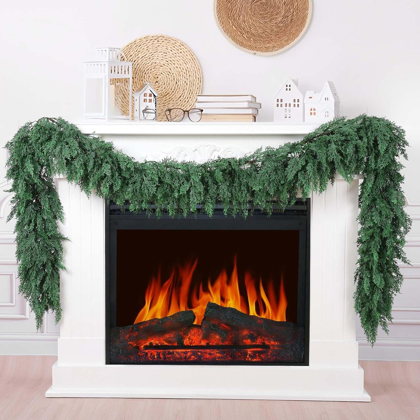 9 FT Artificial Cedar Garlands for Christmas Decor and More