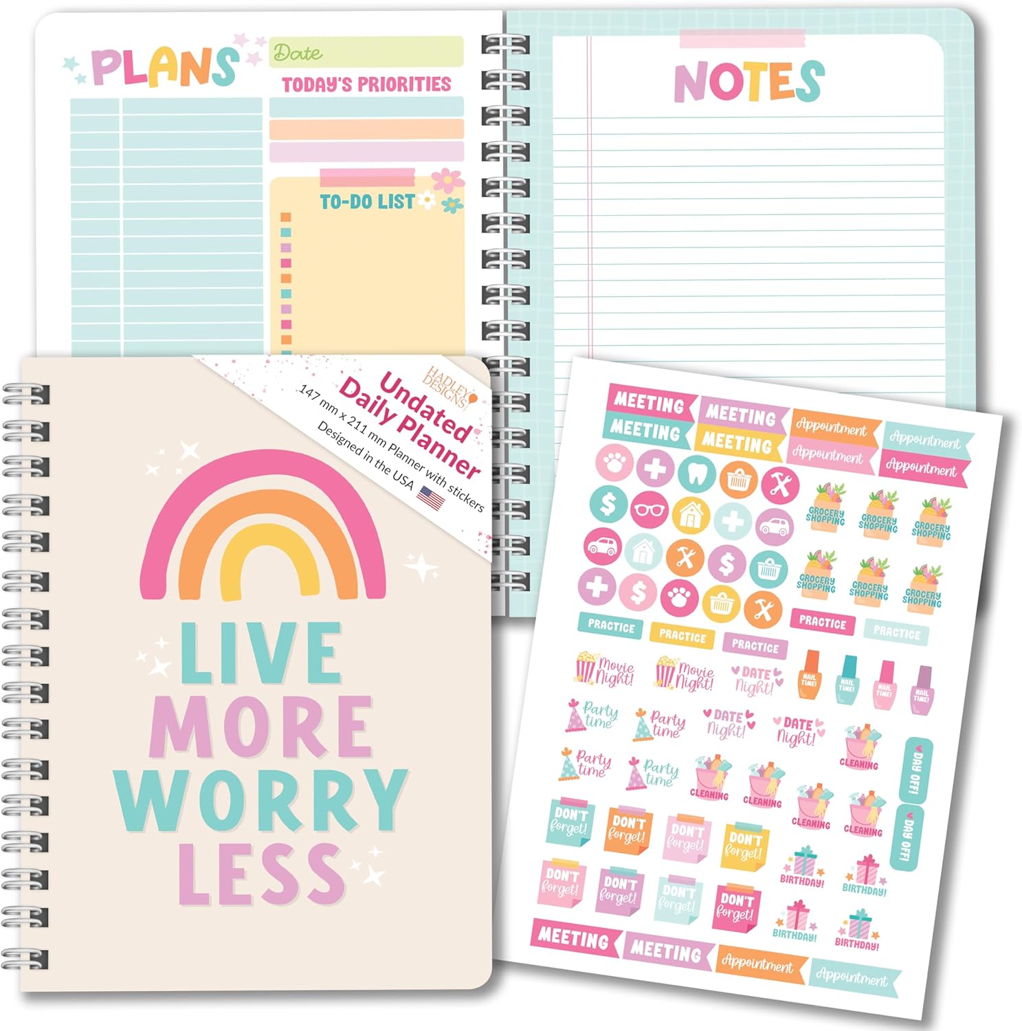 Boho Undated Daily Planner - Stay Organized With Style!