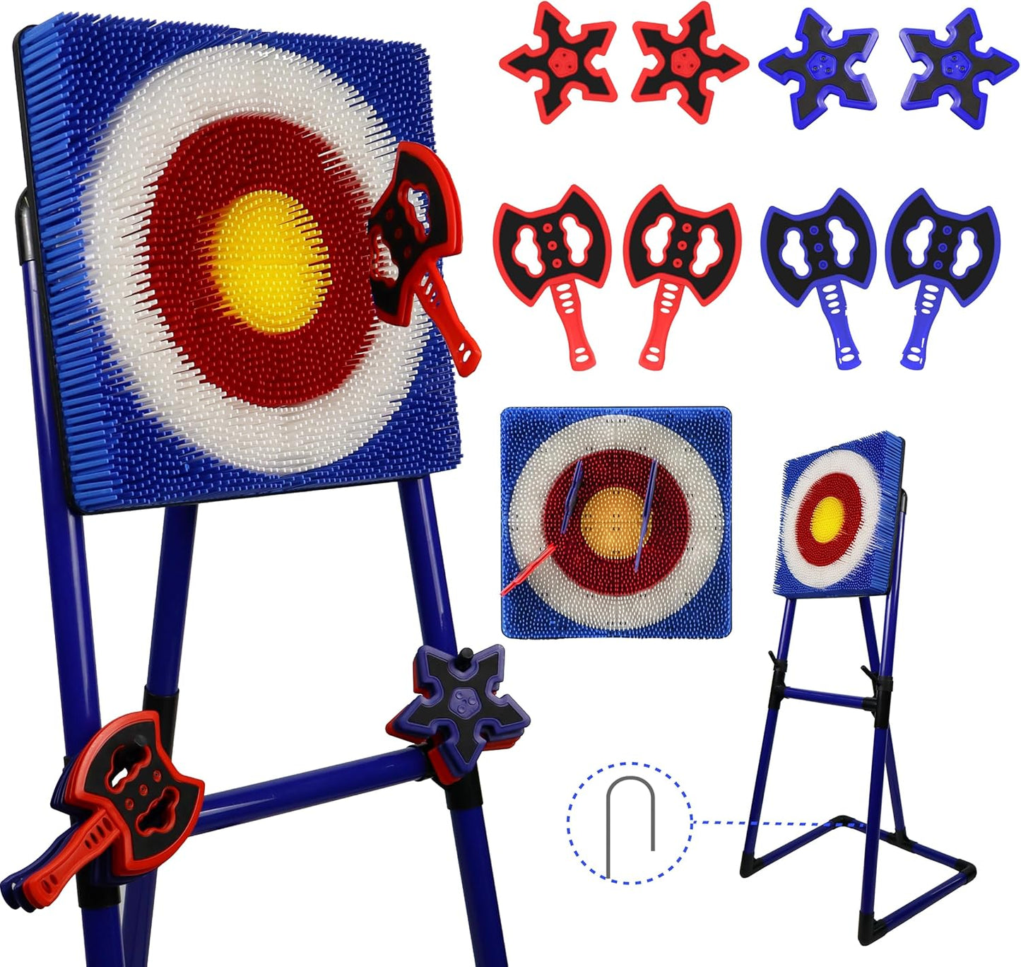 Axe Throwing Bristle Target Game Set for Indoor and Outdoor Fun