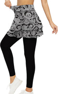 Tennis Skirted Leggings with Pockets for Women - Athletic Skort