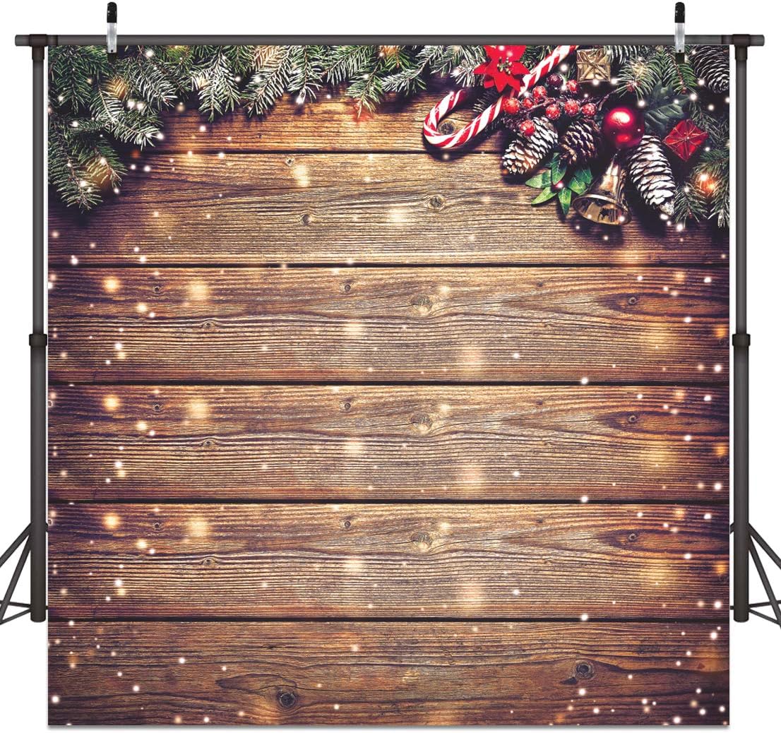 10X10FT Christmas Backdrop for Rustic Holiday Photography