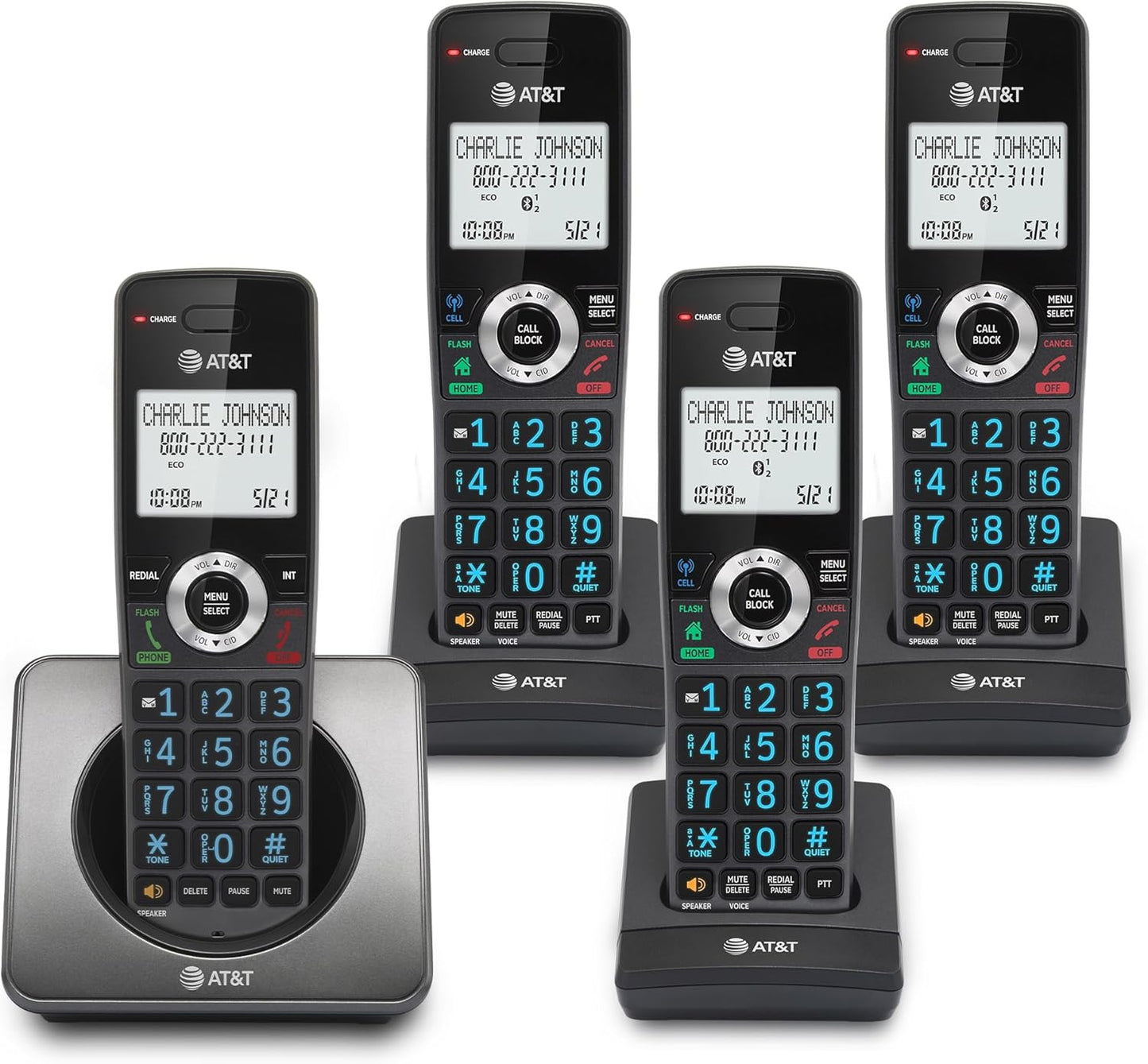 AT&T GL2101-4 DECT 6.0 Cordless Phone with Call Block Feature