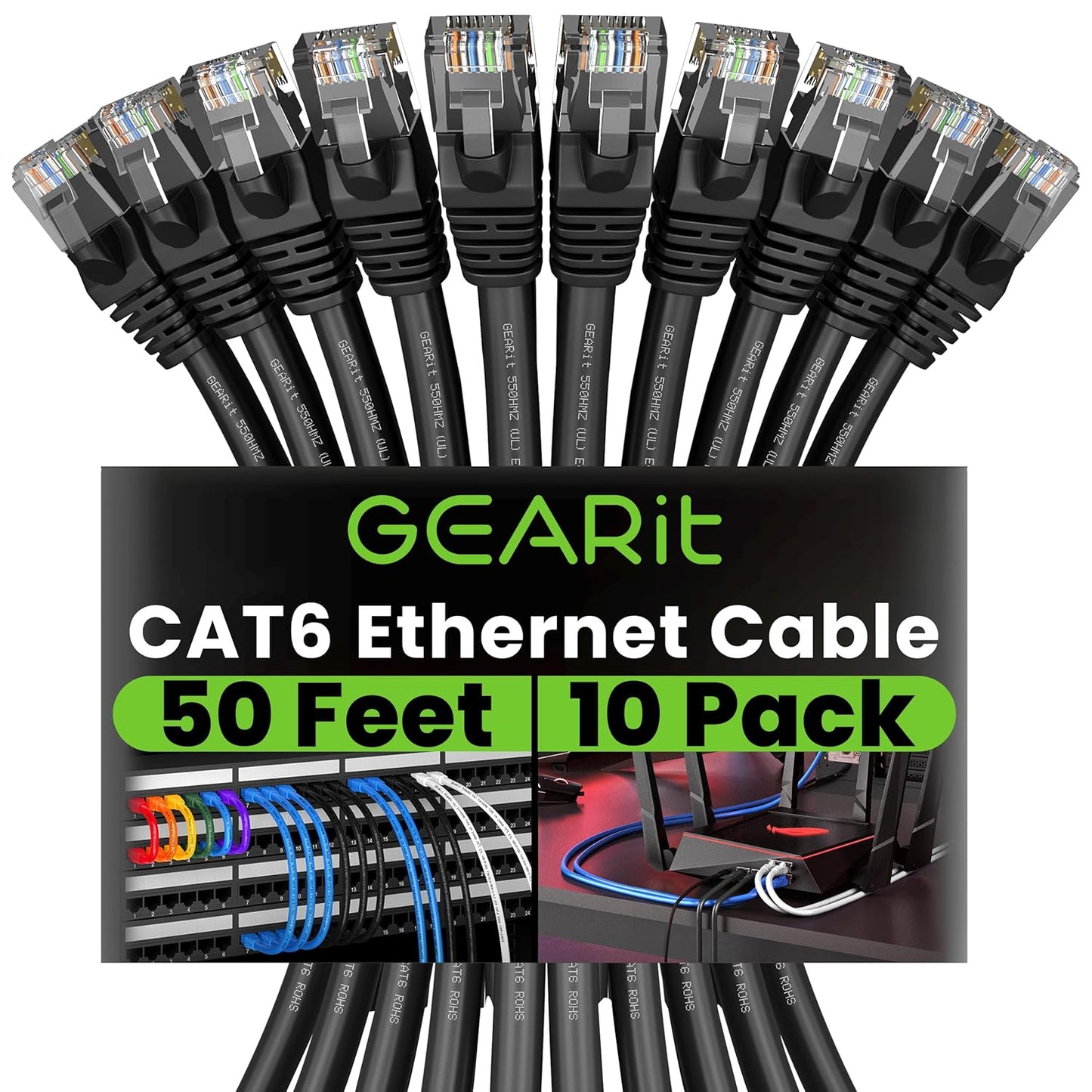 High-Performance Cat 6 Ethernet Cable Pack for Fast Networking