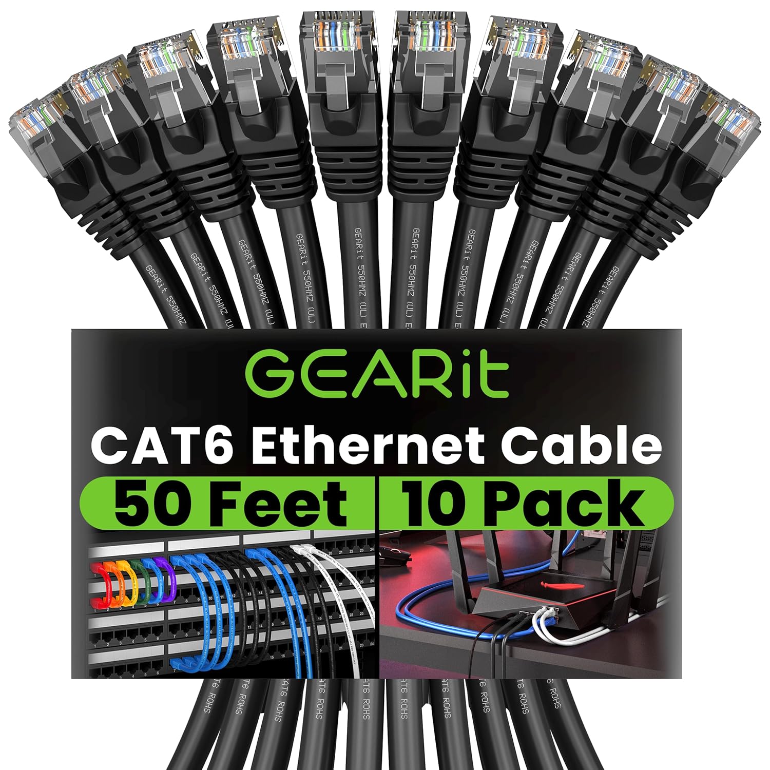 High-Performance Cat 6 Ethernet Cable Pack for Fast Networking