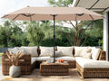 PHI VILLA 13ft Large Patio Umbrella Double-Sided Twin - Wide Shade