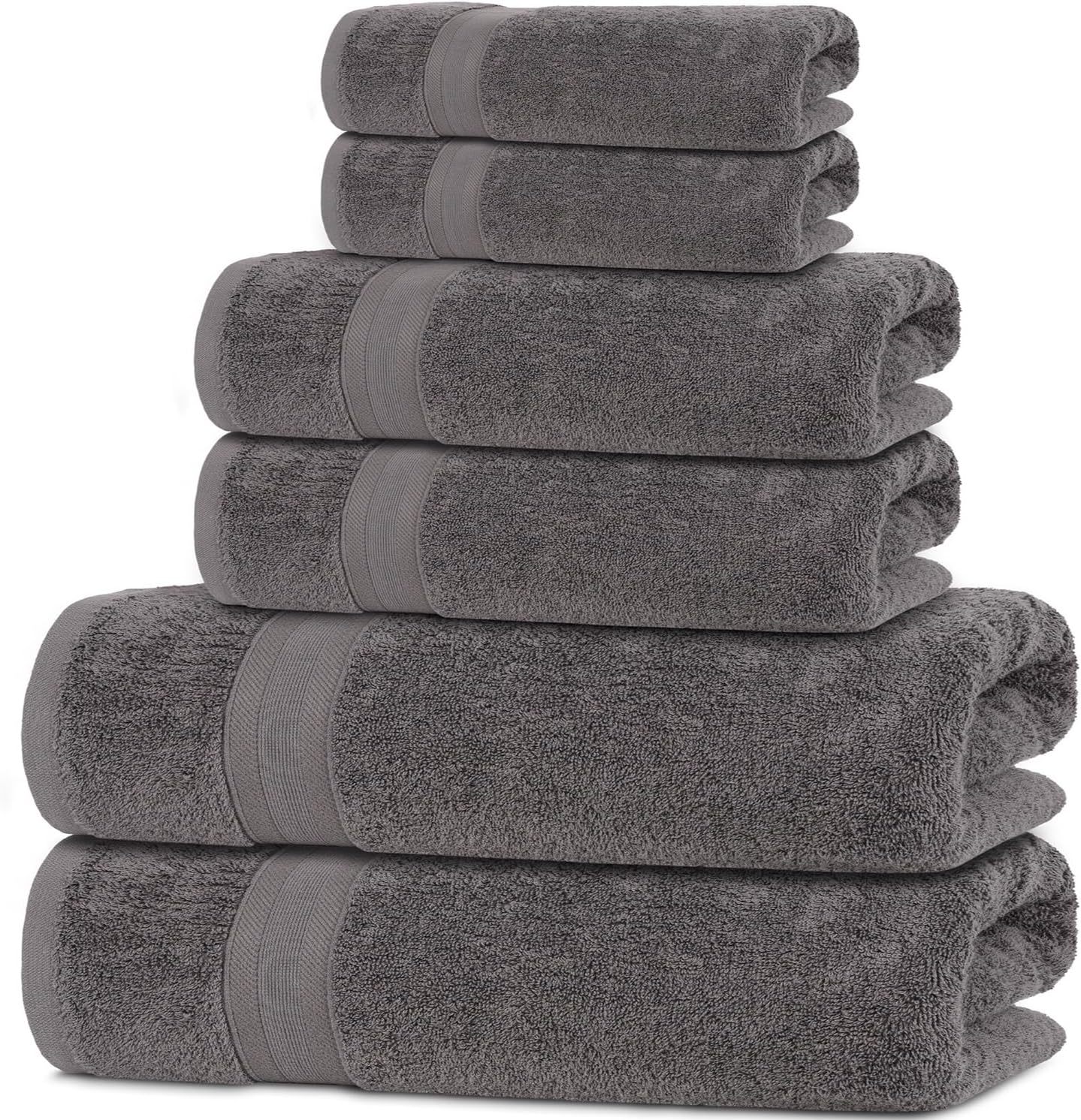 Quick-Dry Cotton Turkish Bath Towel Set of 6 for Daily Use