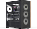 AeroCool D501A Mid Tower PC Case - Wood Mesh Front for Airflow