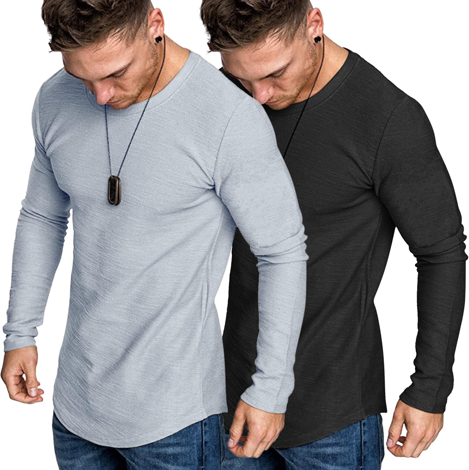 COOFANDY Men Muscle Fitted T Shirt for Gym Workout and Casual Wear