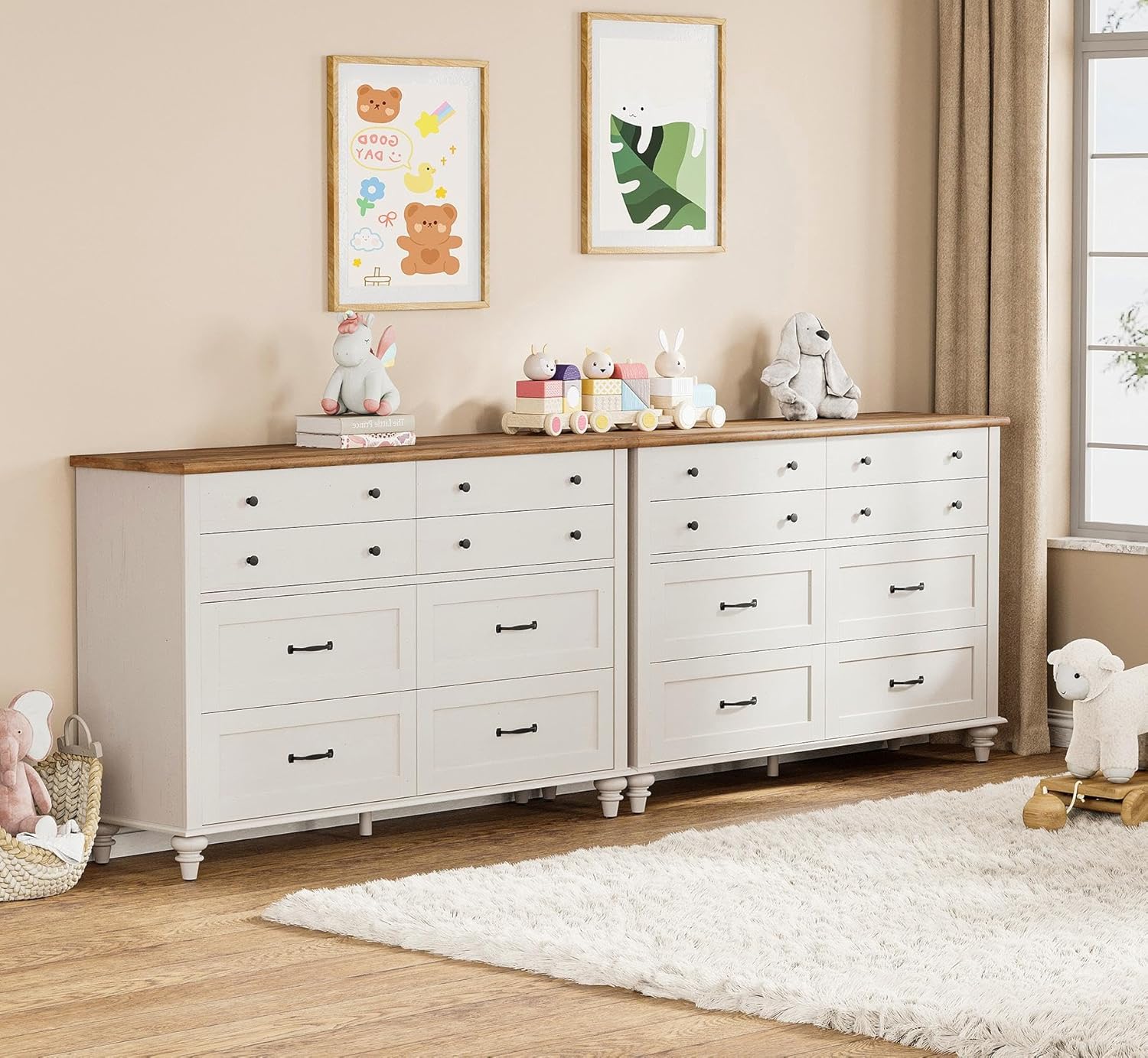 2-in-1 Kids Dresser with 16 Drawers for Nursery and Bedroom