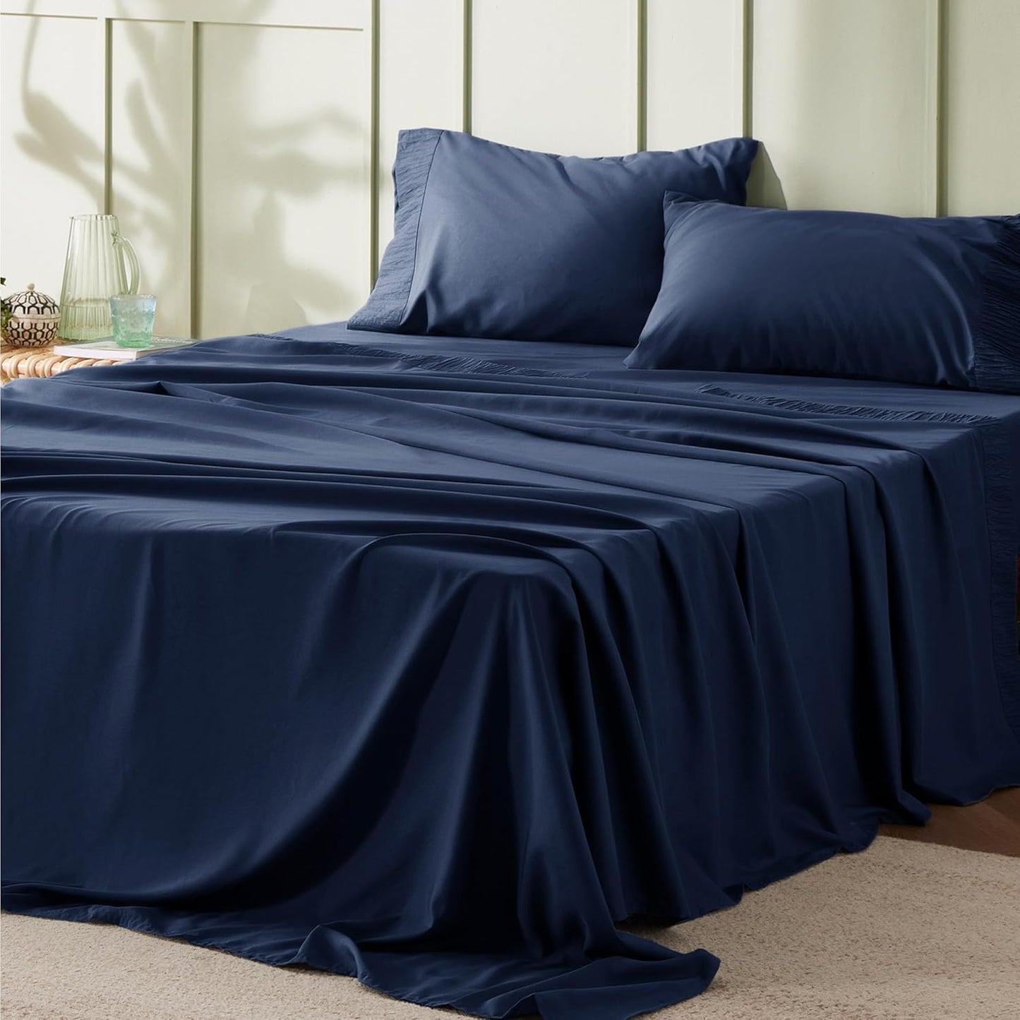 Bedsure Full Size Bed Sheets Set - Soft, Cooling, Luxury Bedding