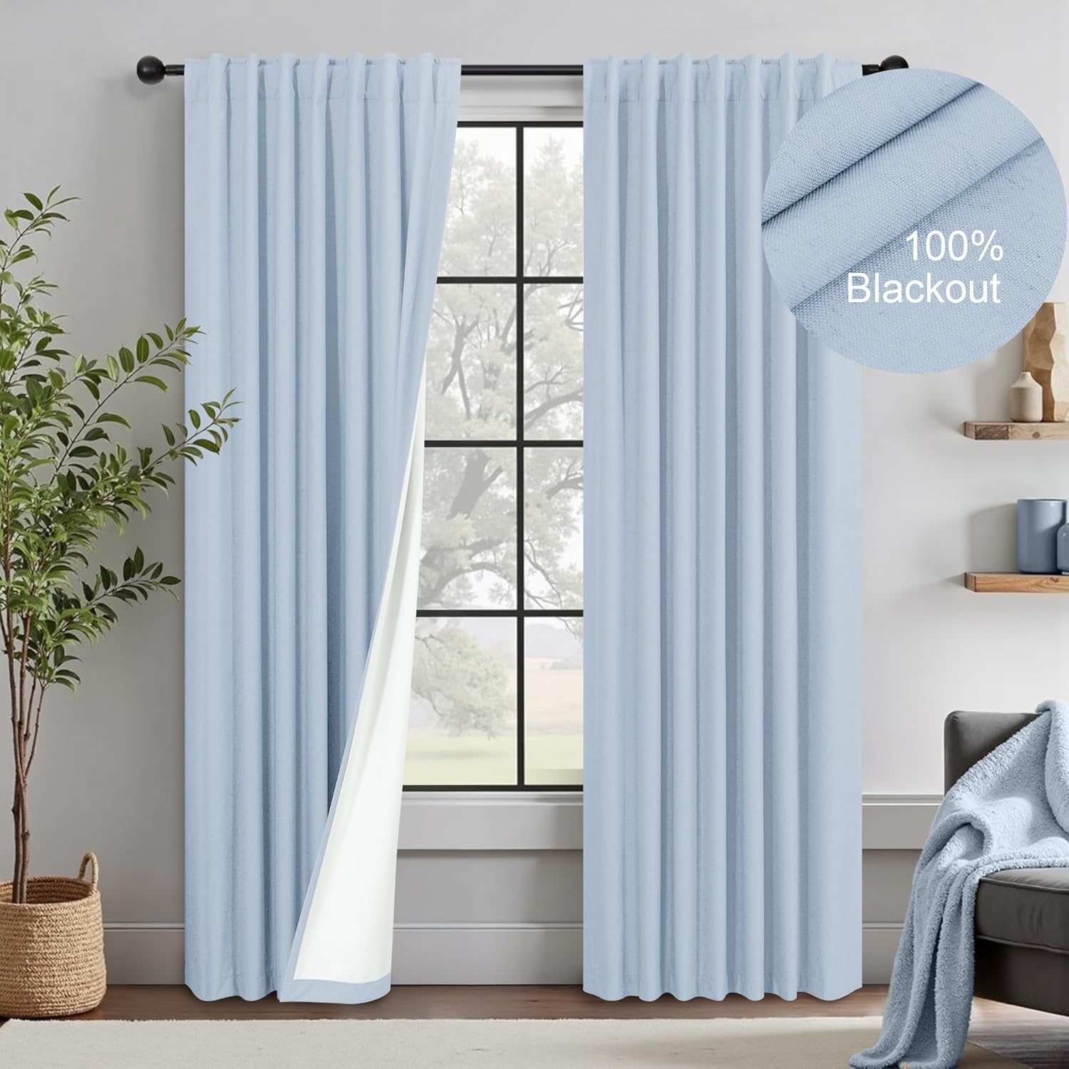 Nursery Curtains for Girls and Boys - Boho Blackout Drapes