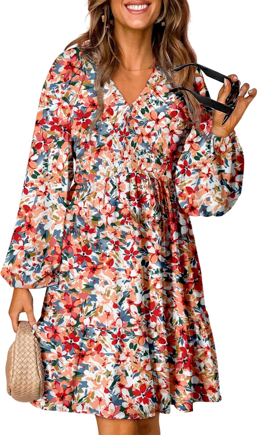 Dokotoo Fall Dresses for Women 2025: Boho Floral V Neck Style