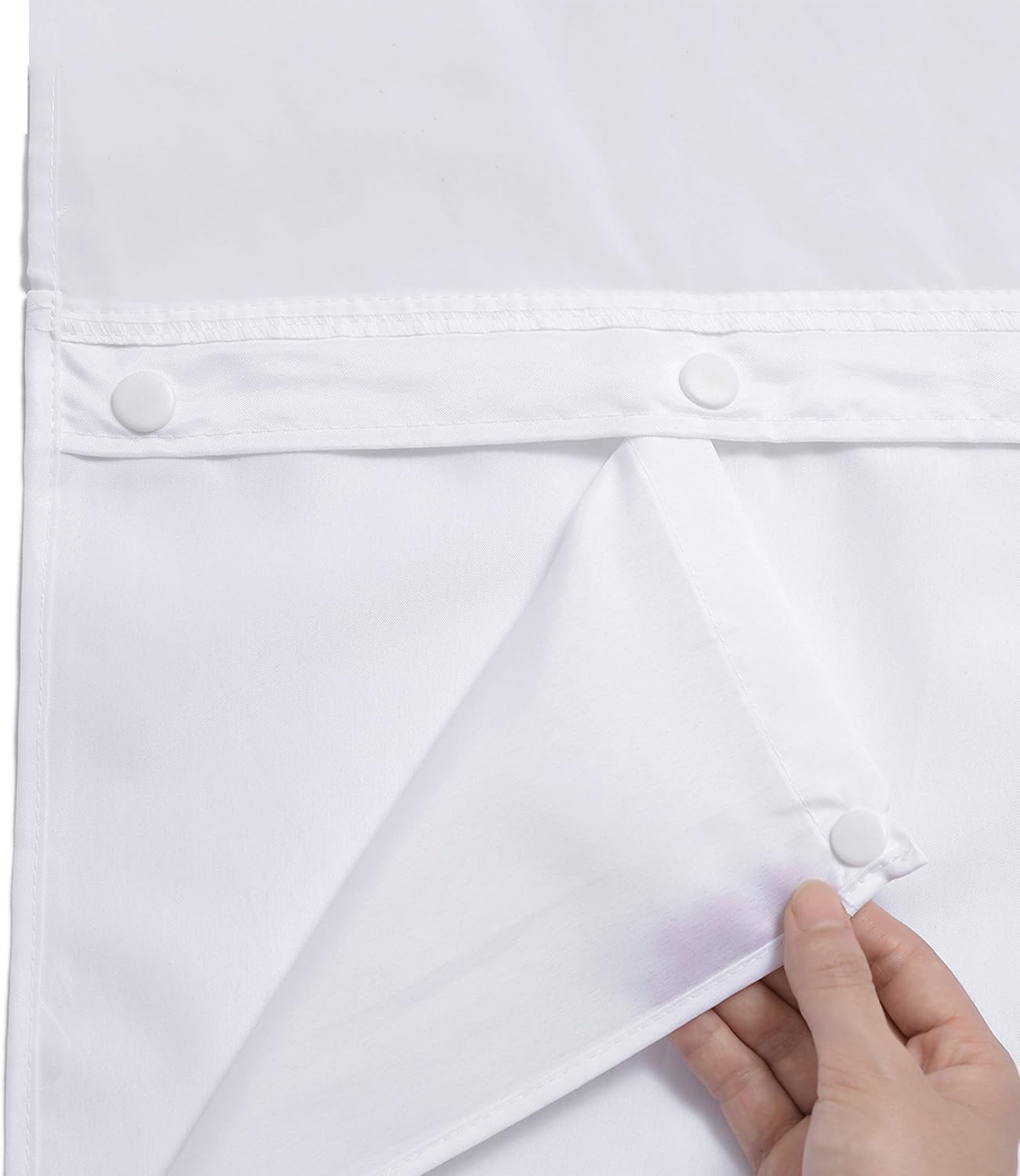 Water Repellent Shower Curtain Liner - Easy Snap-In Replacement!