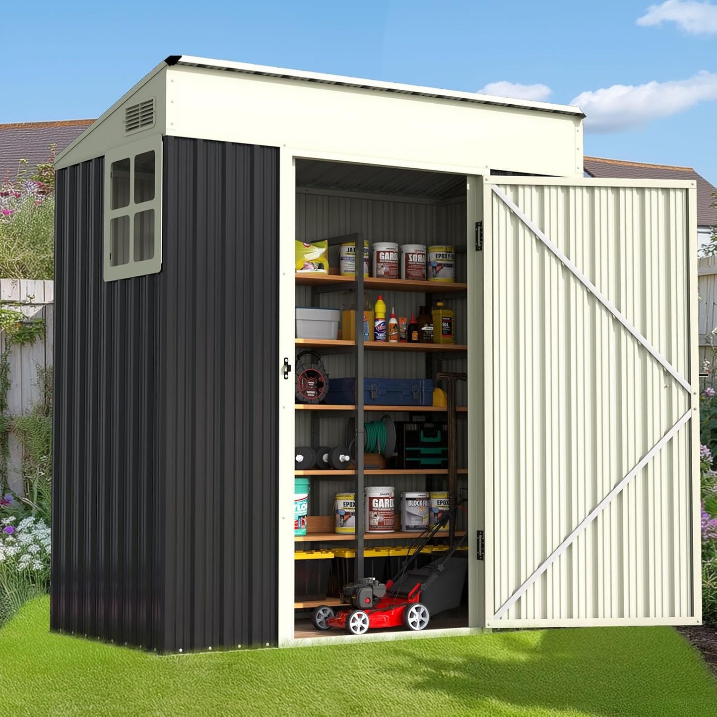 Quictent 5X3 FT Heavy Duty Outdoor Metal Storage Shed Review