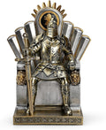 King's Guard Seat Warrior Leader Statue with Metal Sword Opener