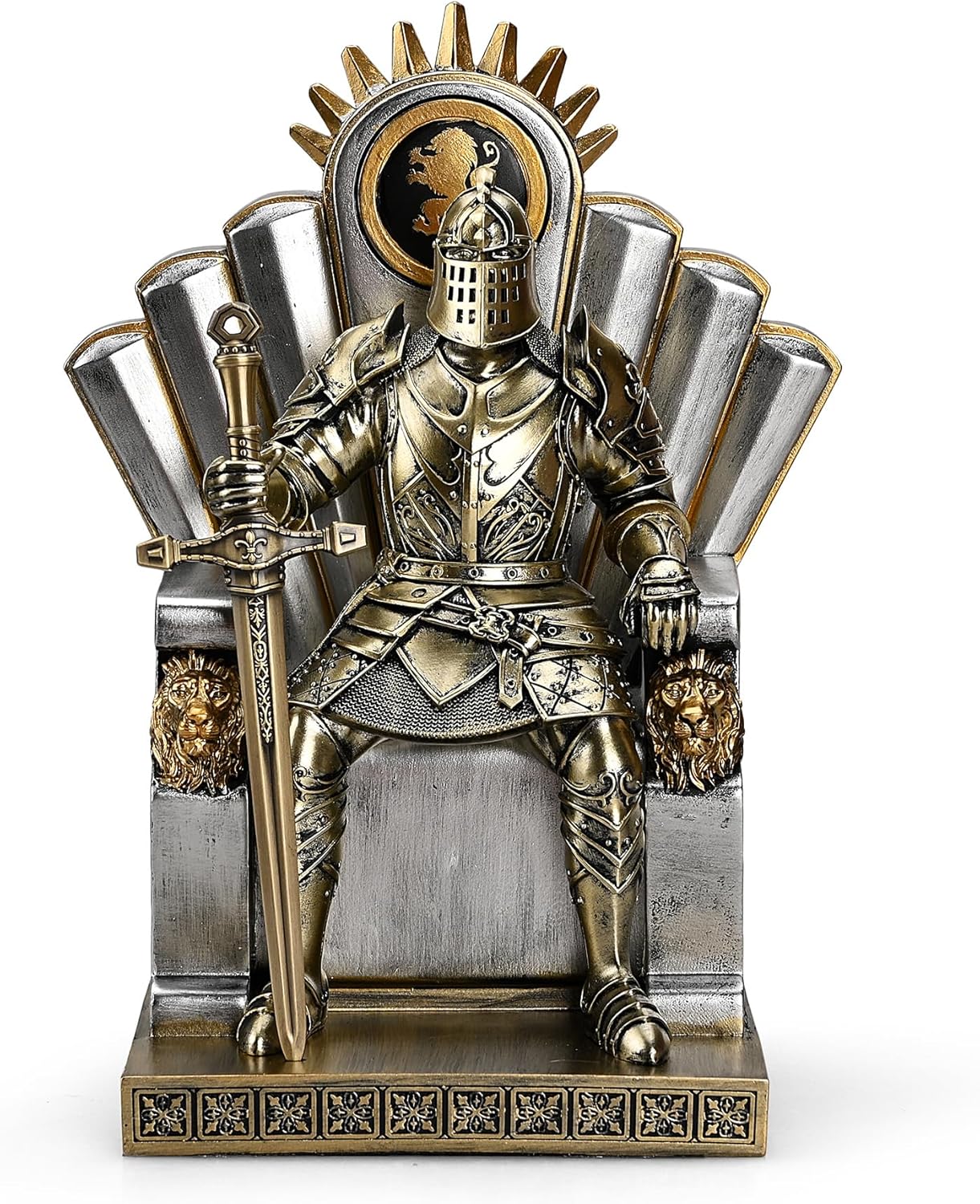King's Guard Seat Warrior Leader Statue with Metal Sword Opener