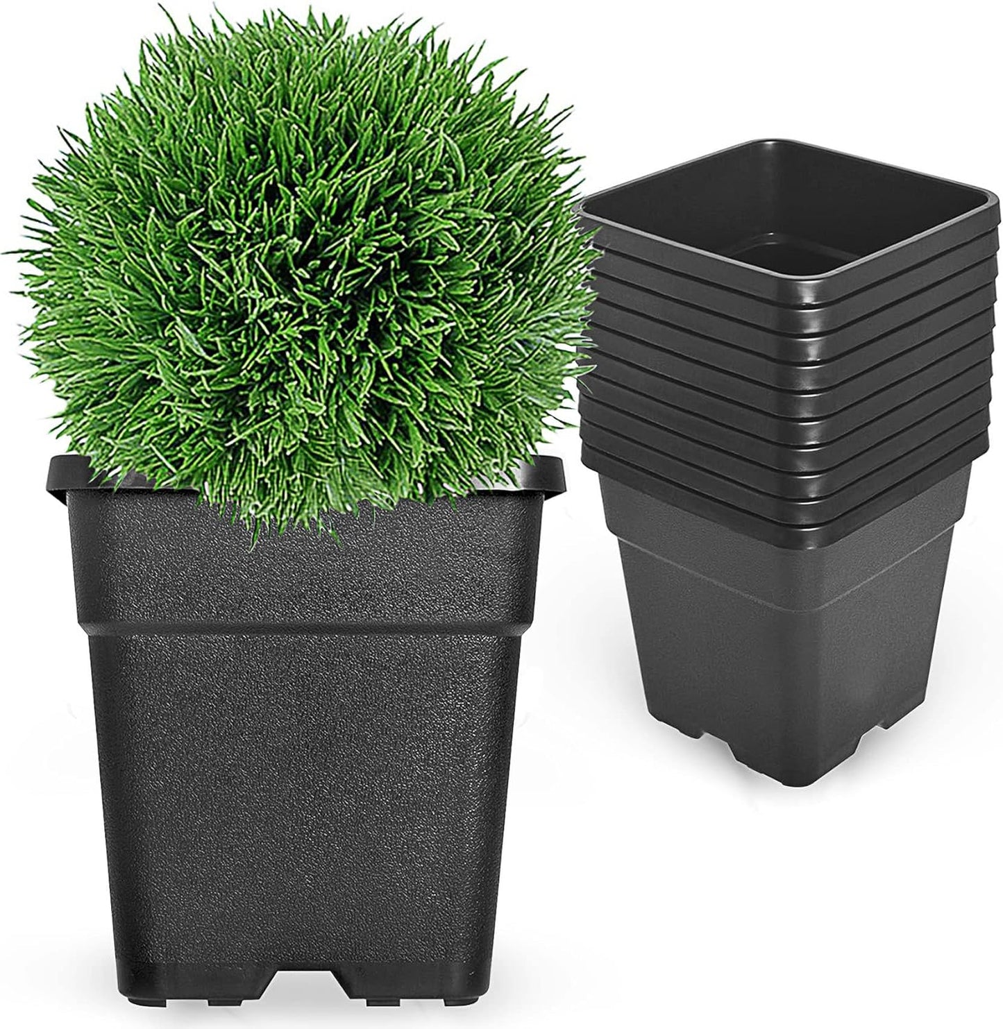 10-Pack Square Planter 3 Gallon Pots for Indoor Outdoor Use