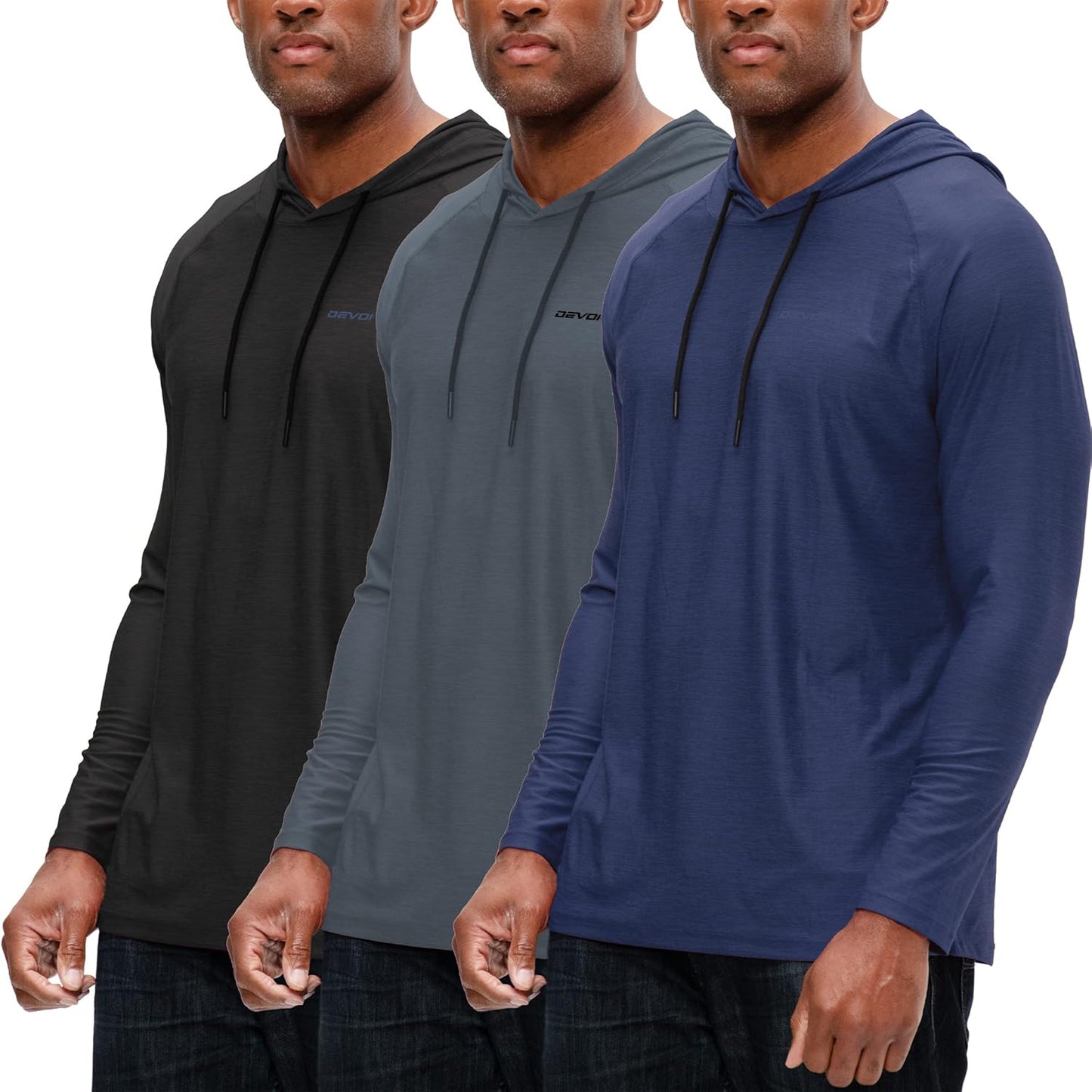 DEVOPS Men's Hoodie Long Sleeve for Fishing Hiking Running