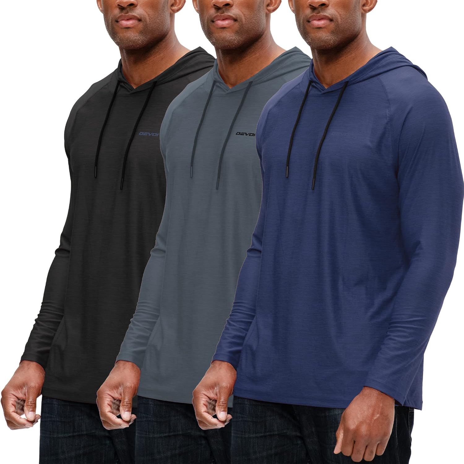 DEVOPS Men's Hoodie Long Sleeve for Fishing Hiking Running