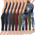 High Waisted Leggings for Women - 7-Pack Buttery Soft Yoga Pants