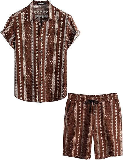VATPAVE Mens Floral Hawaiian Shirts for Beach and Casual Wear