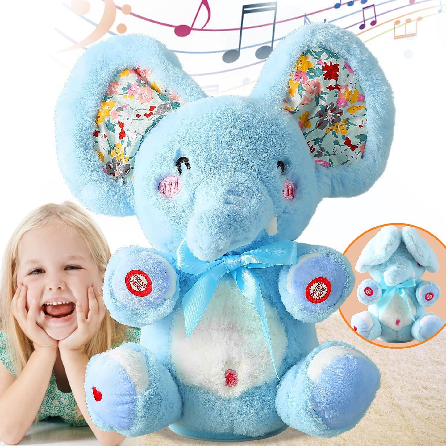 Singing Peek-A-Boo Elephant Toy - Interactive Fun!