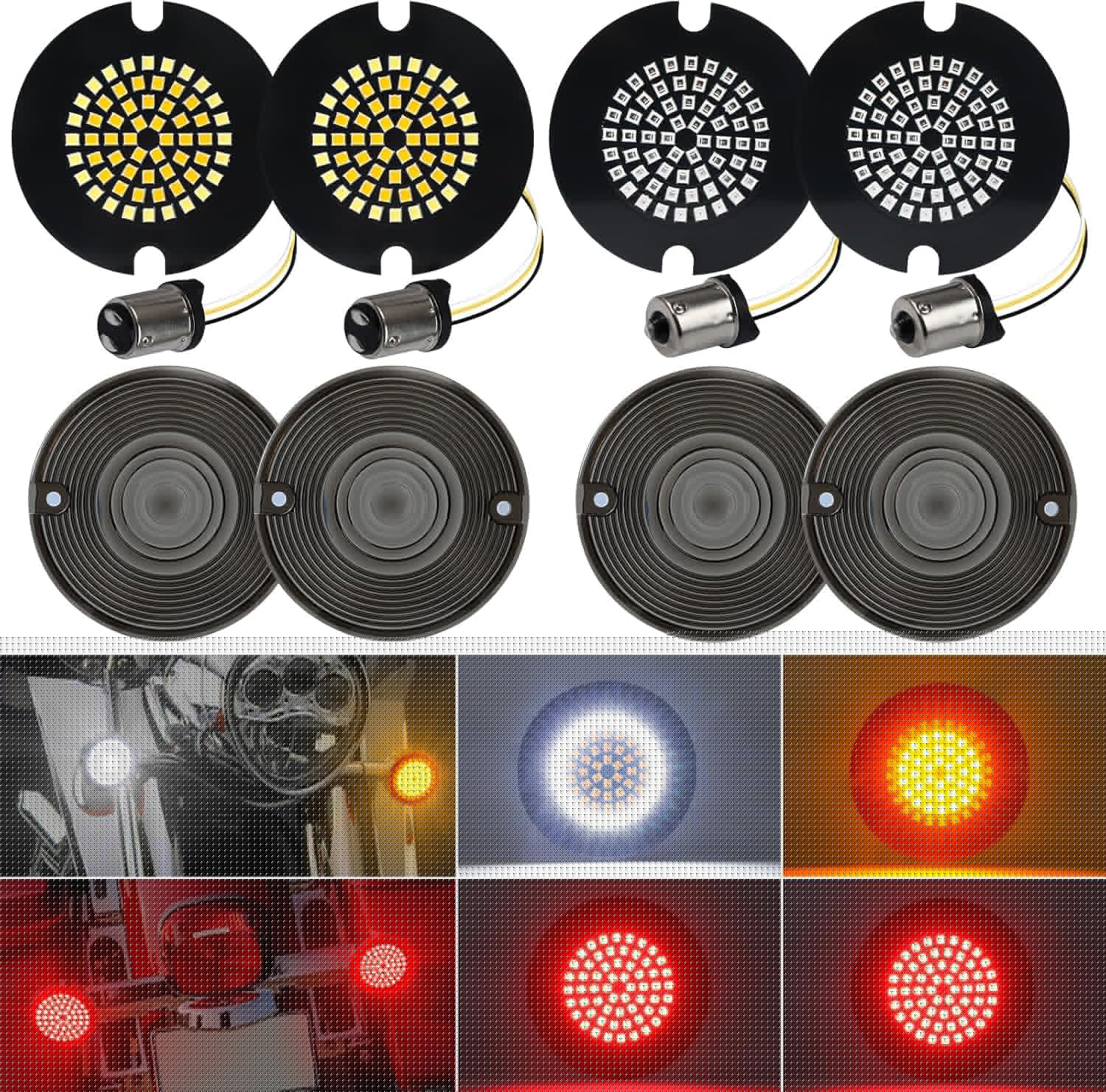 Updated 3 1/4 Inch LED Turn Signals for Harley Davidson Models