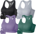 Racerback Sports Bras for Women - Padded Seamless Support Bra