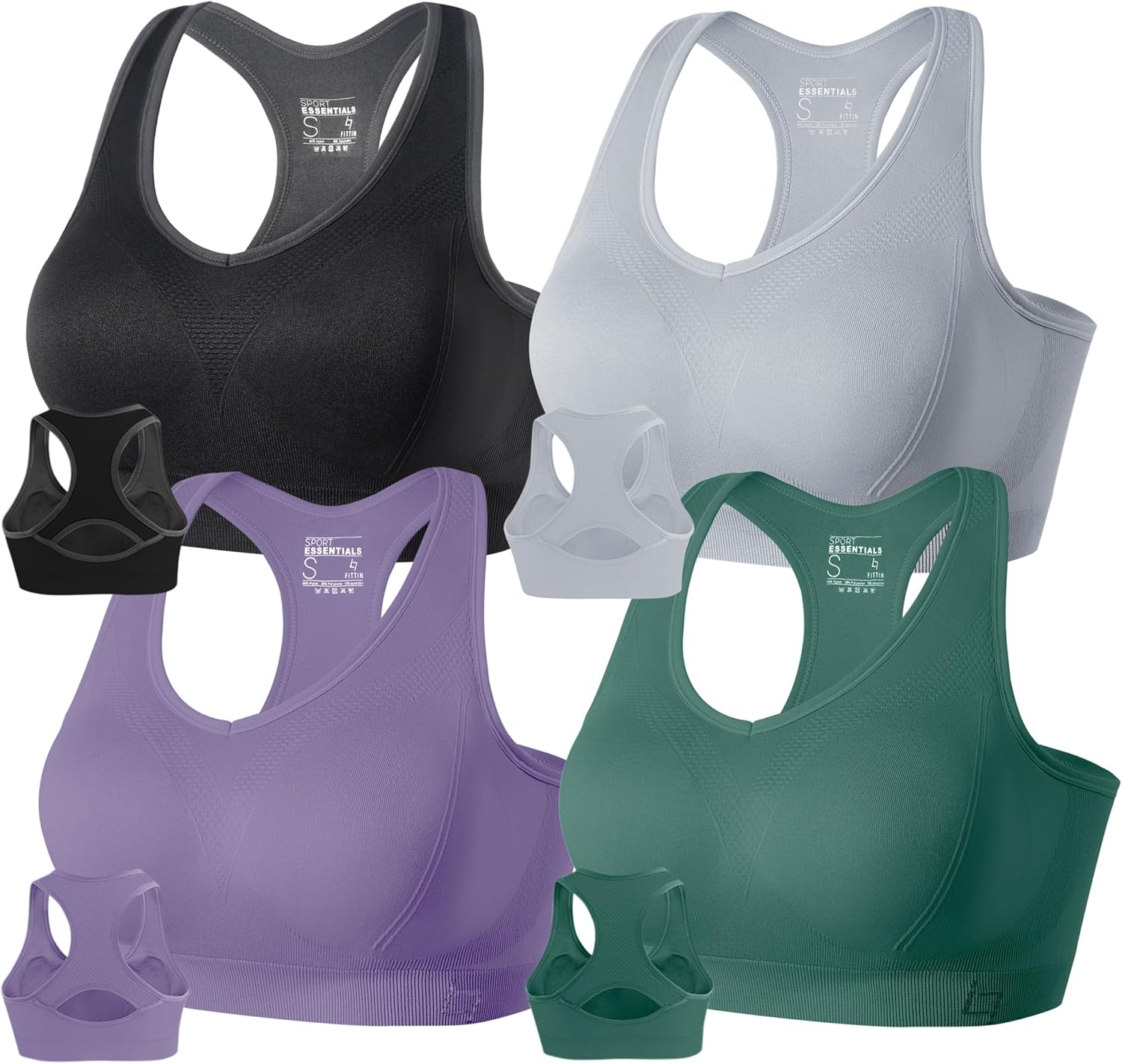 FITTIN Racerback Sports Bras for Women - Ultimate Comfort & Support