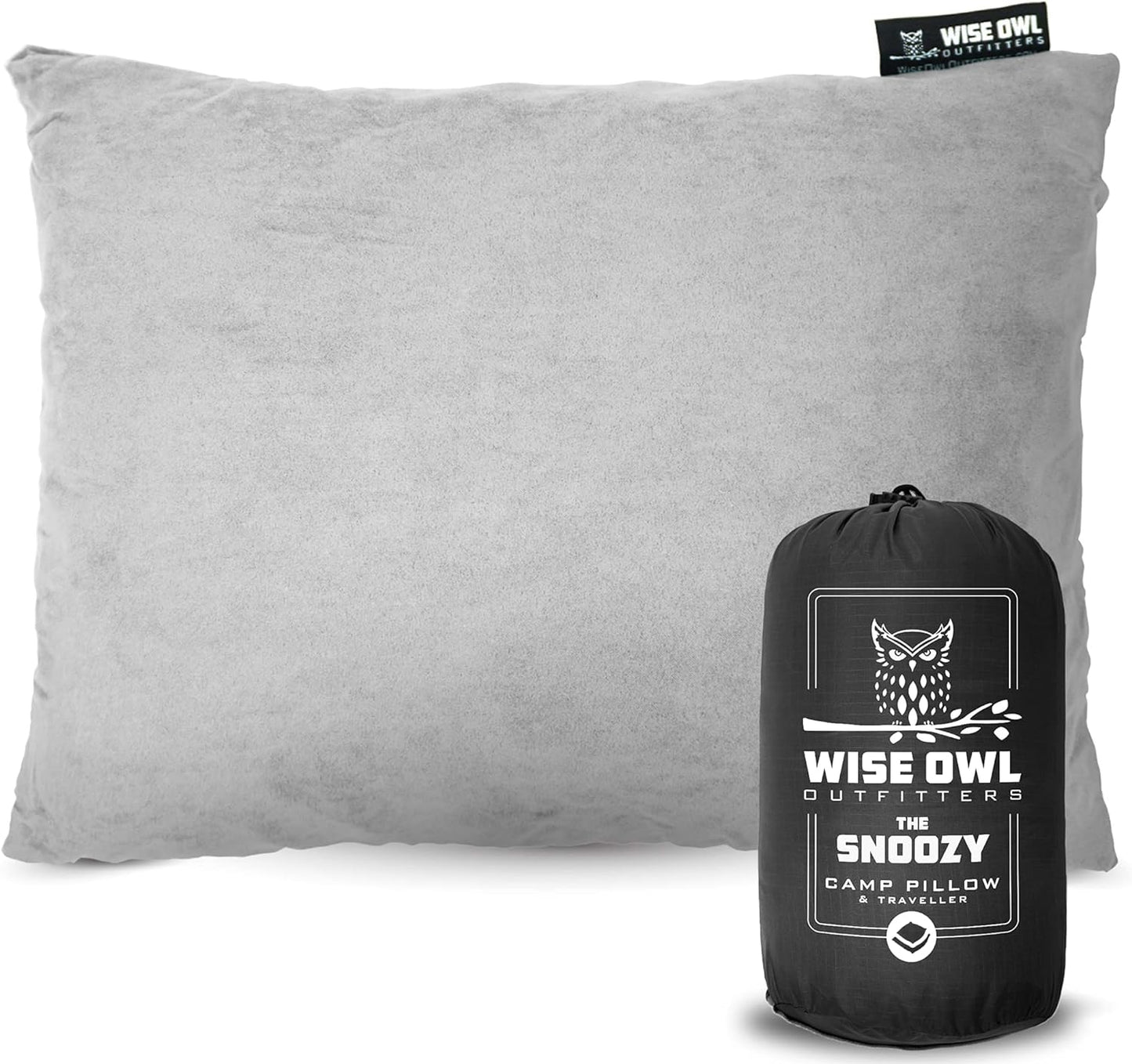 Wise Owl Memory Foam Travel Pillow - Washable, Compact Comfort