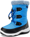 Boys Camouflage Snow Boots with Faux Fur Lining - Warm, Slip Resistant