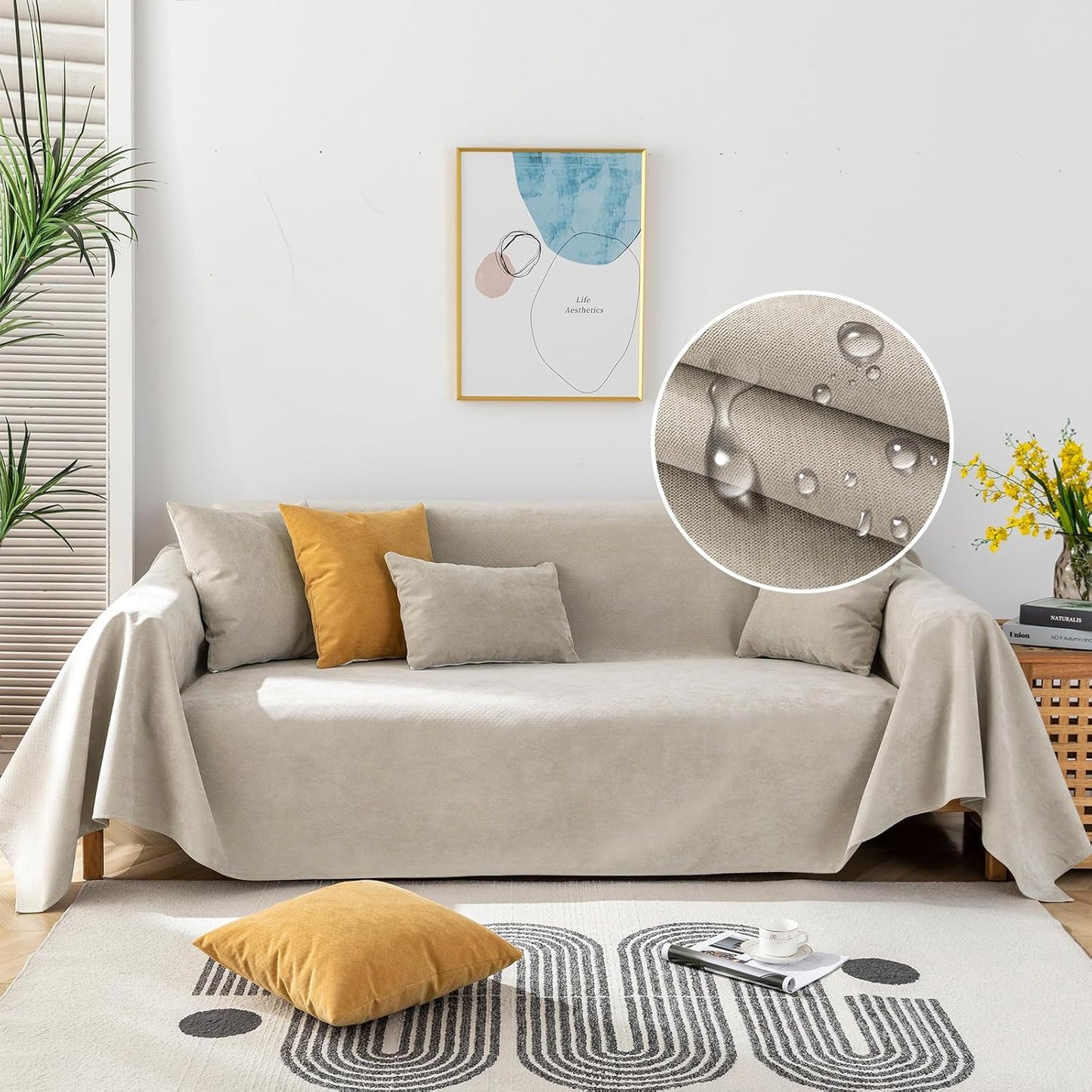 Durable Waterproof Sofa Covers for Kids and Pets - 71X150in