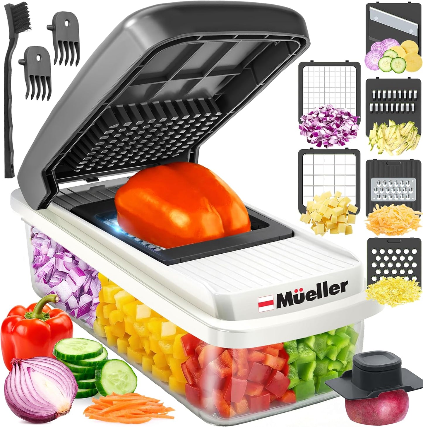 Mueller Vegetable Chopper Mandoline Slicer for Effortless Meal Prep