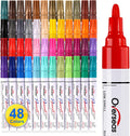 Paint Marker Pens - 48 Color Permanent Oil-Based Set for Crafts
