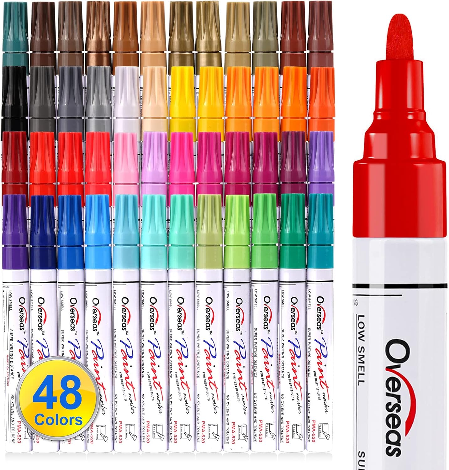 48 Colors Permanent Oil Based Paint Marker Pens for Art Projects