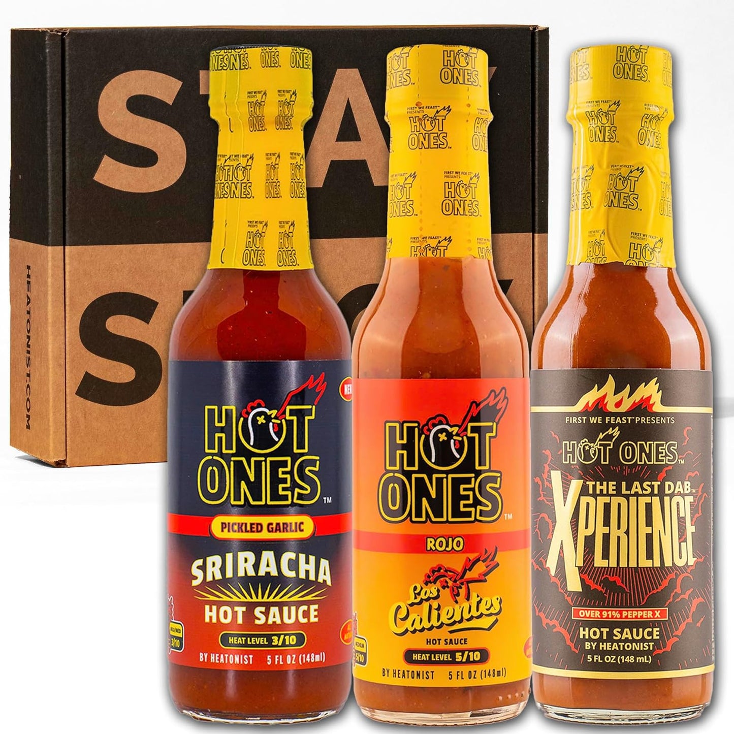Hot Ones Hot Sauce Challenge Set - Unique Small Batch Trio