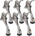 6 Packs Heavy Duty Kickdown Door Stopper - One Touch Adjustable