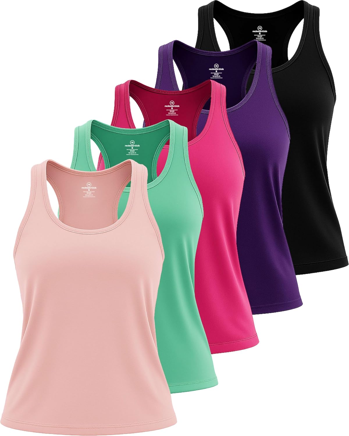 Real Essentials Women's Racerback Tank Tops for Activewear