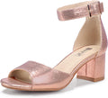 IDIFU Candie Low Block Heels Sandals Peep Toe - Comfortable 2in