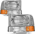 oEdRo Headlight Assembly Compatible with 1999-2004 Ford Super Duty