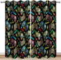Gamer Gaming Blackout Curtains Kids Teens Video Game Controller Decor