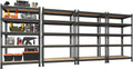 PrimeZone Storage Shelves 4 Pack 5 Tier Adjustable Garage Rack - Heavy