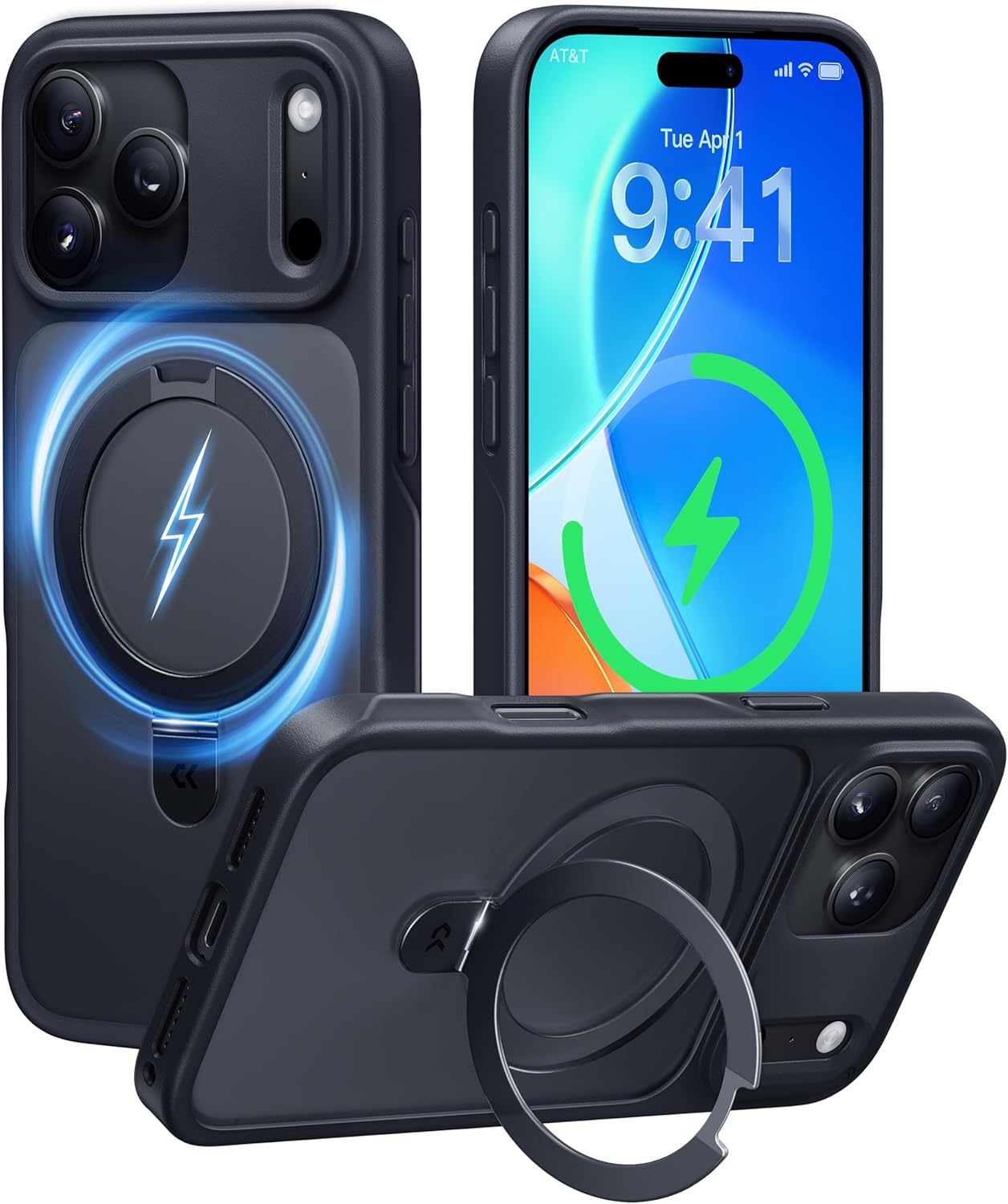 CASEKOO iPhone 17 Pro Max Case with Magnetic Ring Stand