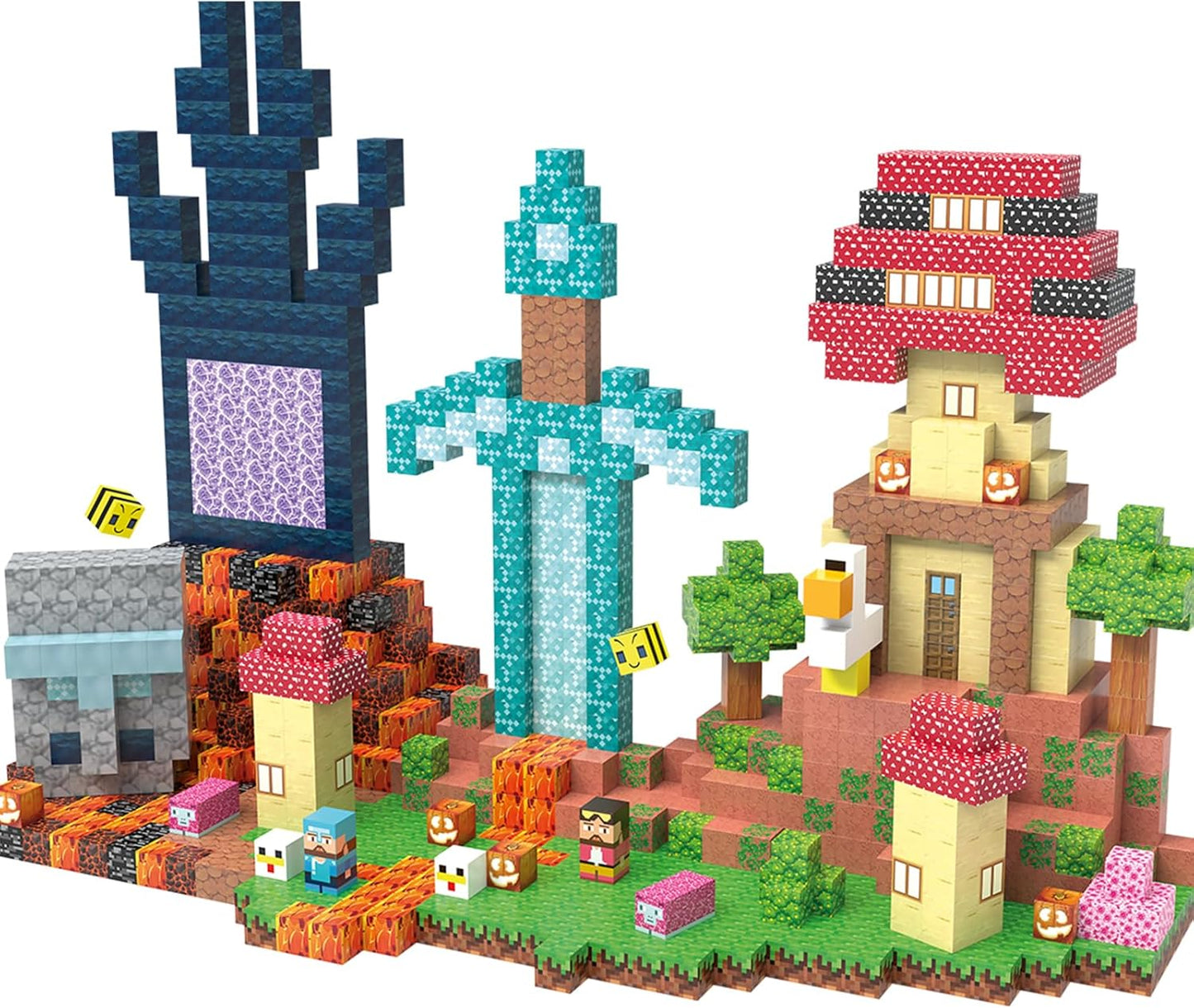 JIMI Magnetic Blocks Building Toys Set for Creative Kids Play