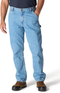 Carhartt Men's Loose Straight Denim Dungaree - Durable Work Jeans 100%