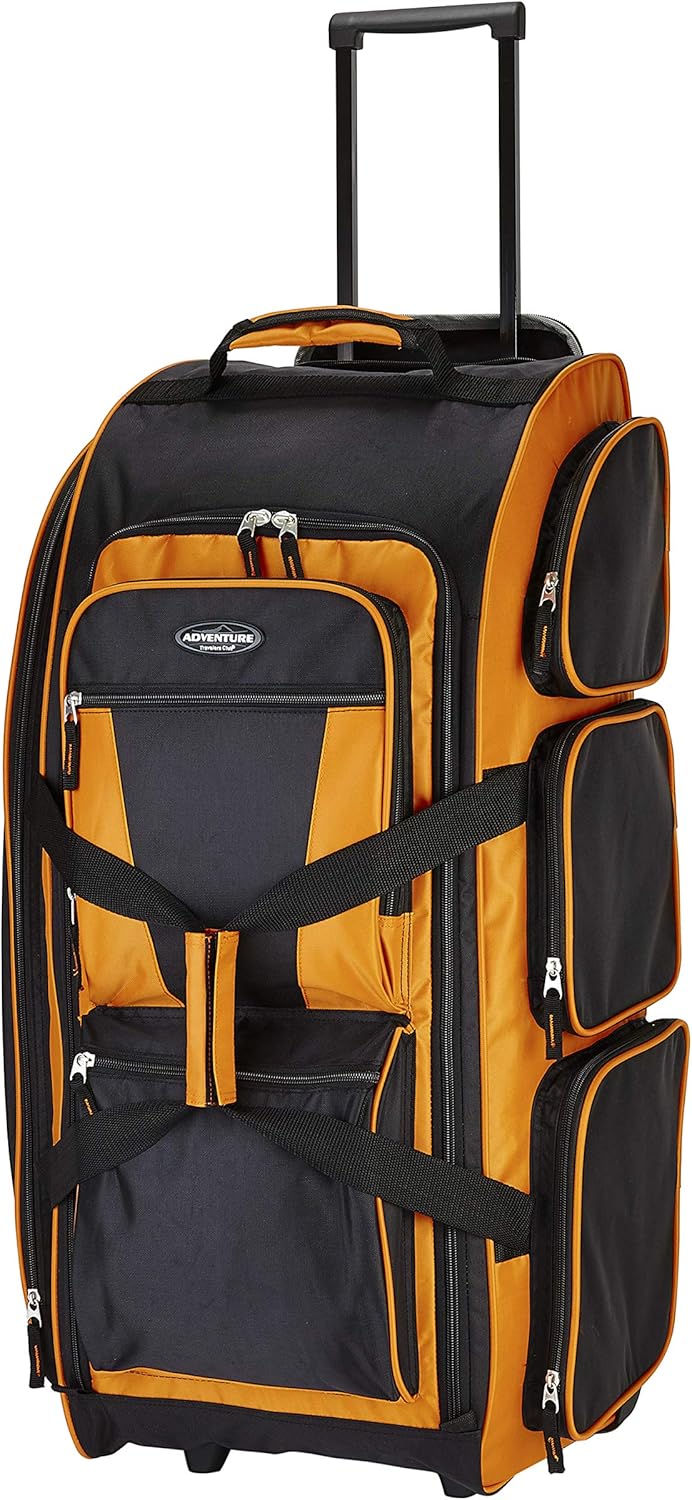 Travelers Club Xpedition 30 Inch Multi-Pocket Rolling Duffel
